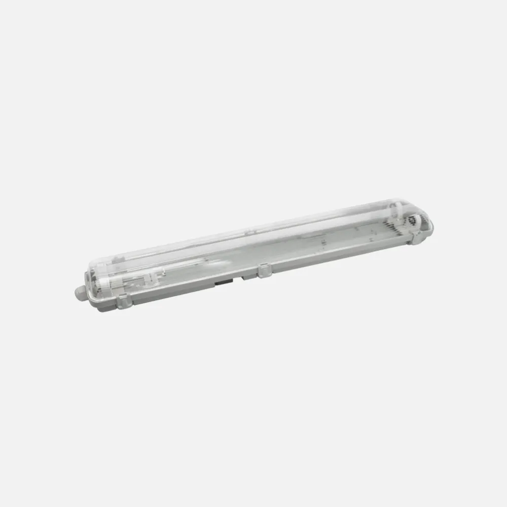Pantalla Estanca 60cm Lines  Para Led 2xt8 Ip54 Gris/transparente 67x11,7x6 Cm