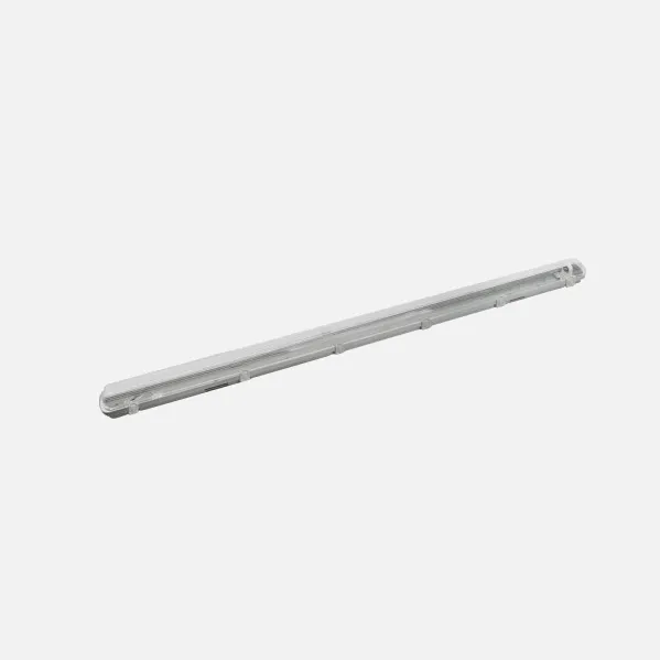 120cm Linhas 120cm Lâmpadas para Led 1xt8 Ip54 Cinza/transparente 128x7,8x6 Cm