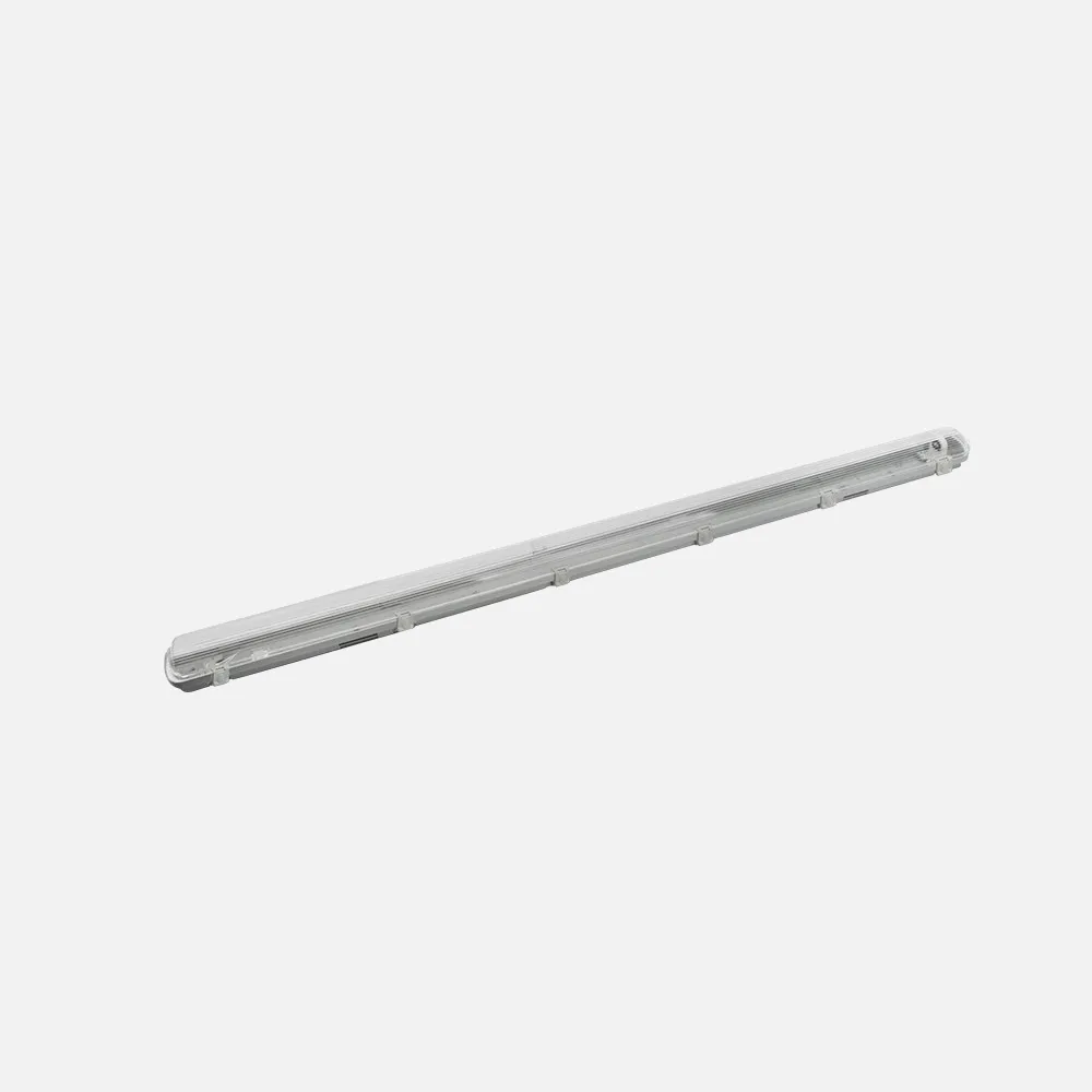 Pantalla Estanca 120cm Lines  Para Led 1xt8 Ip54 Gris/transparente 128x7,8x6 Cm