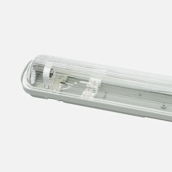 Lampshade Tight 60cm Lines  For Led 1xt8 Ip54 Grey/clear 68x7,8x6 Cm