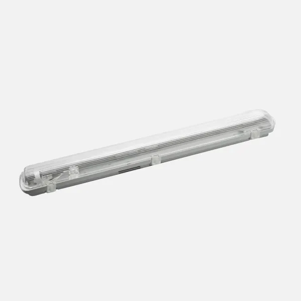 Lampshade Tight 60cm Lines  For Led 1xt8 Ip54 Grey/clear 68x7,8x6 Cm