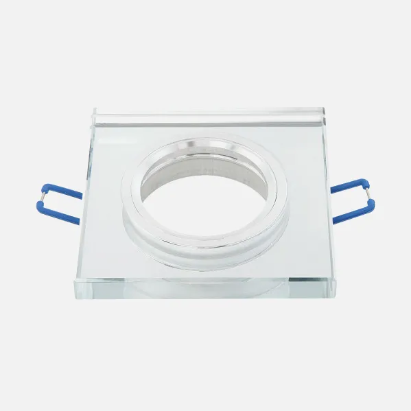 Recessed downlight Glass Solna 1xgu10 Square Thickness 1cm  Clear C/lamp holder 1x9x9 Cm Cut-out 6 Cm
