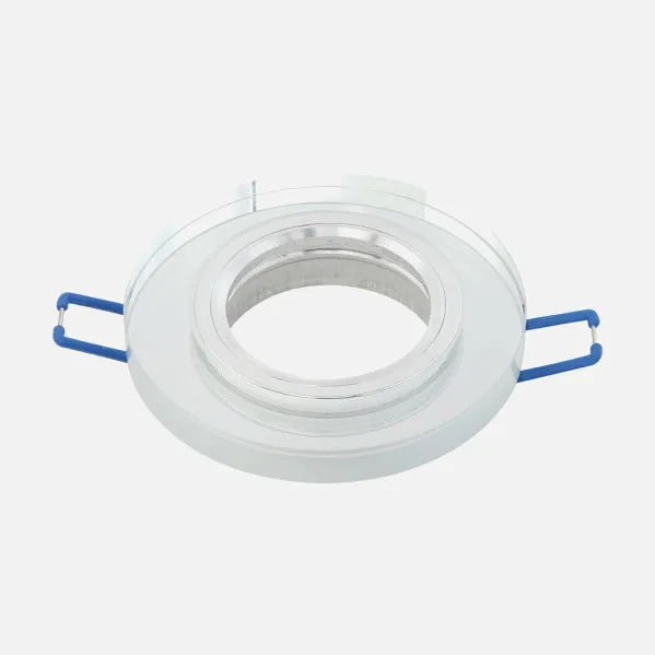 Empotrable Cristal Solna 1xgu10 Redondo Grosor 1cm Transparente C/portalampara 2x9,5x9,5 Cm Corte 6 Cm