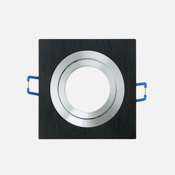 Recessed downlight Orient.cenote 1xgu10 Square Weng/chrome 2x9,2x9,2 Cm 8 Of Cut-out. C/lamp holder