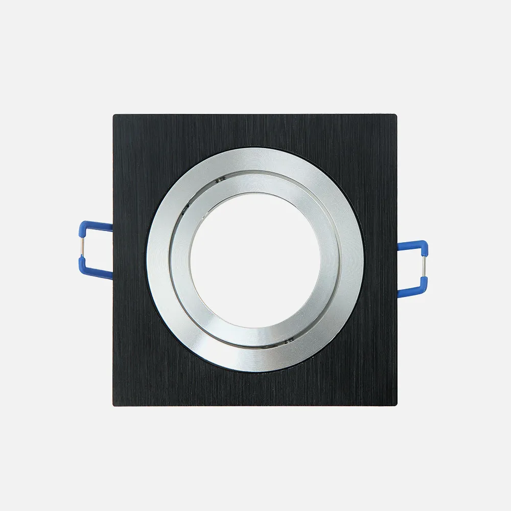 14348CU69 - Recessed downlight Orient.cenote 1xgu10 Square Weng/chrome 2x9,2x9,2 Cm 8 Of Cut-out. C/lamp holder