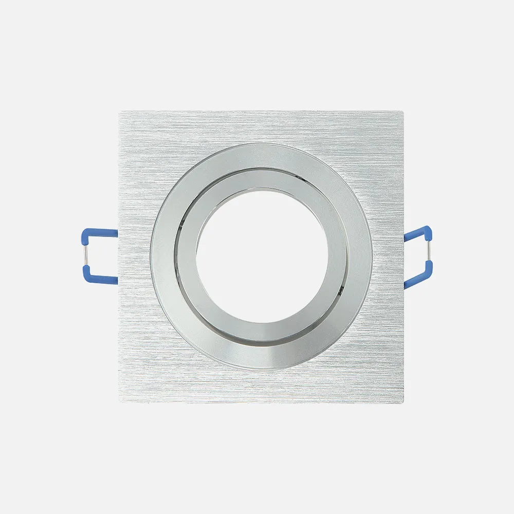 14348CU70 - Recessed Orient.cenote 1xgu10 Square Alum/cro 2x9,2x9,2 Cm 8 De Corte. C/portalalampara