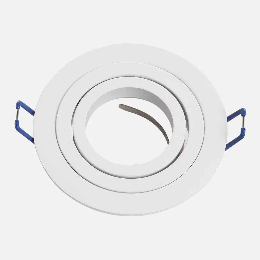Empotrable Orientable Cenote 1xgu10 Redondo Blanco 2x9,2x9,2 Cm 8 De Corte.c/portalampara