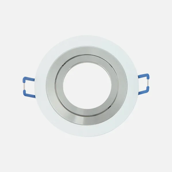 Recessed downlight Orient.cenote 1xgu10 Round Blanc/crom 2x9,2x9,2 Cm 8 Of Cut-out.c/lamp holder