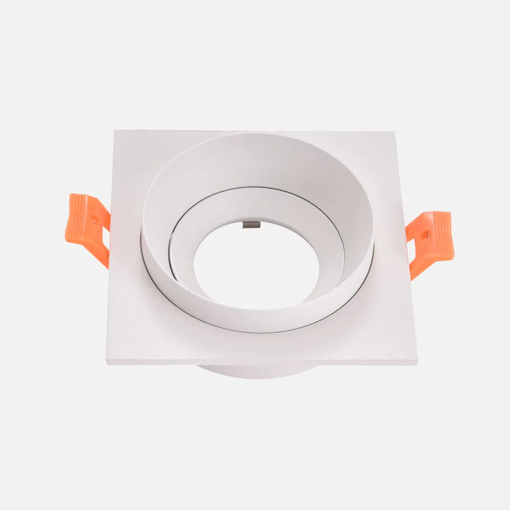 14358CU01 - Empotrable Orient.son Doong 1xgu10 Cuadrado Blanco 1,5x9,2x9,2 Cm 8 De Corte.c/portalampara