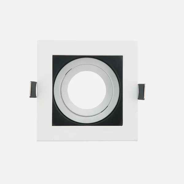 Recessed downlight Orient.batu 1xgu10 Square White/black 3,5x10x10 Cm Cut-out 9x9cm c/lamp holder