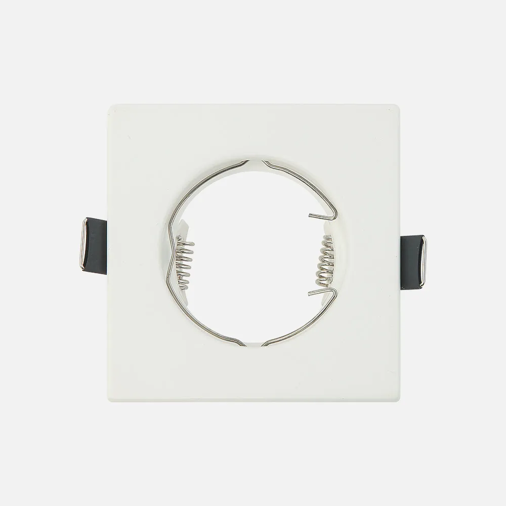 Empotrable  Magura 1xgu10  Cuadrado Blanco Mate 2,5x8,2x8,2  Cm Corte 6 Portalamparas Incluido