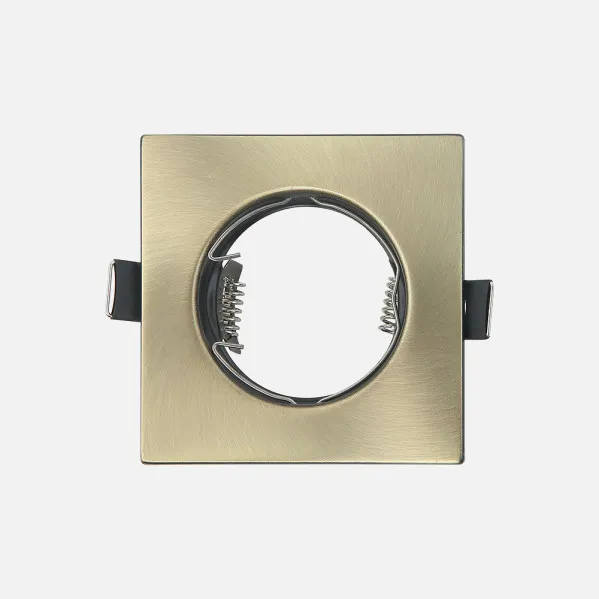Empotrable  Magura 1xgu10  Cuadrado Cuero 2,5x8,2x8,2  Cm Corte 6 Portalamparas Incluido