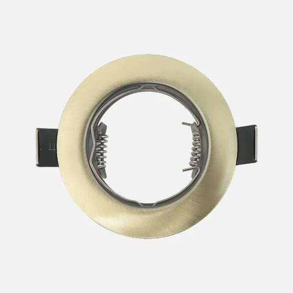 Empotrable  Magura 1xgu10  Redondo Cuero 2,5x8x8 Cm Corte 6 Portalamparas Incluido