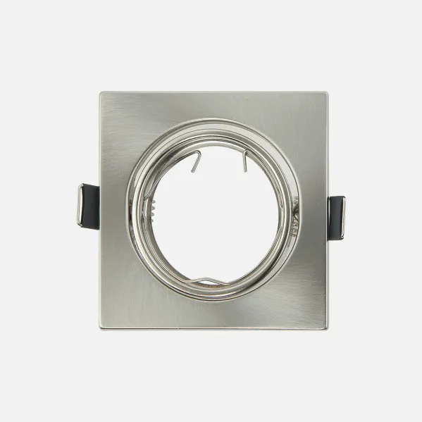 Recessed downlight  Orient. Magura 1xgu10  Cuad. Nickel  2,5x8,2x8,2  Cm Cut-out 6 Lamp holder Included
