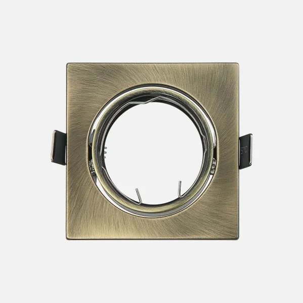 Empotrable  Orient. Magura 1xgu10  Cuad. Cuero 2,5x8,2x8,2  Cm Corte 6 Portalamparas Incluido