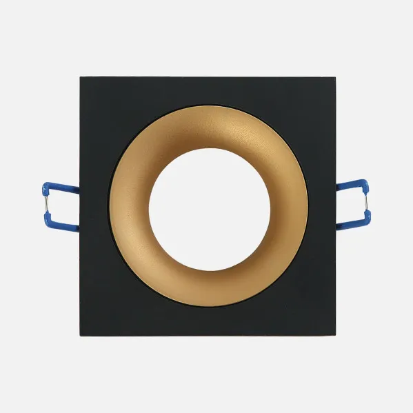 Recessed downlight Anou 1xgu10 Square Black/gold  2x9,2x9,2 Cm 8 Of Cut-out.c/lamp holder