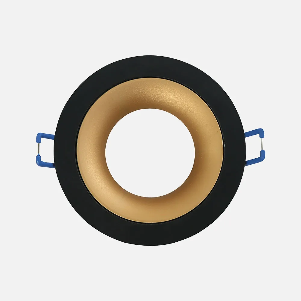 Empotrable Anou 1xgu10 Redondo Negro/oro 2x9,2x9,2 Cm 8 De Corte.C/portalampara 