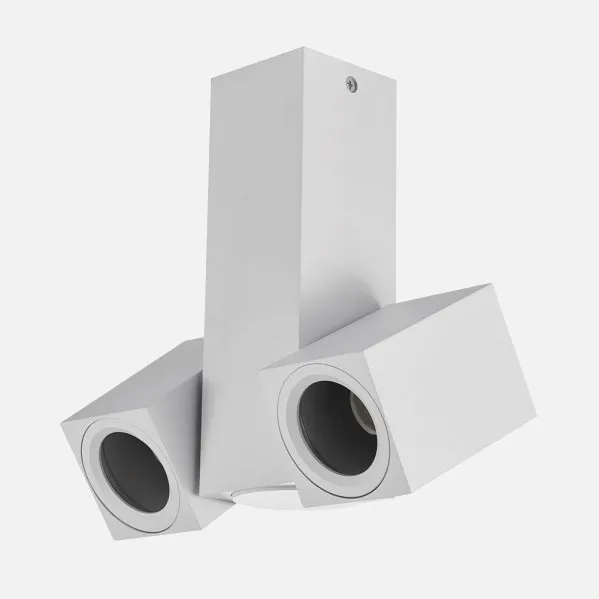 Foco Nerja 2xgu10 Blanco 21x19x6 Cm Orientable 360º