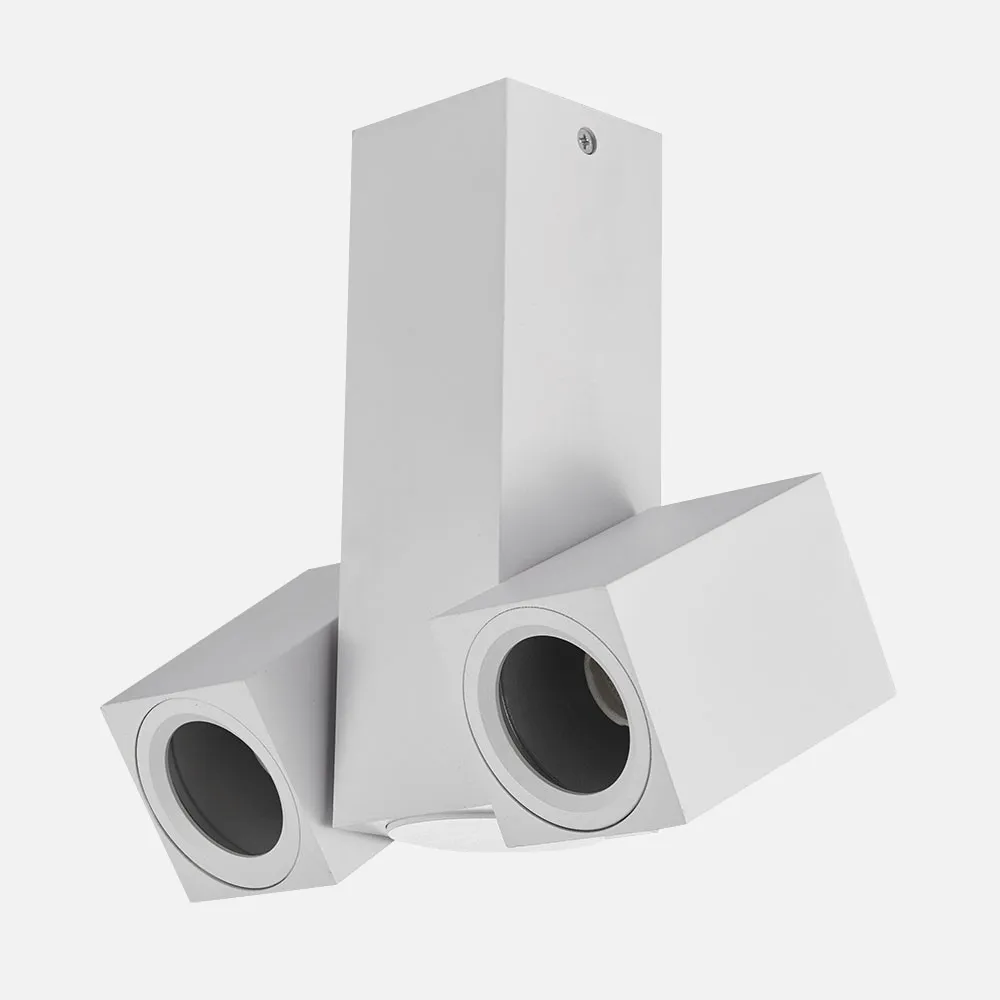 Foco Nerja 2xgu10 Blanco 21x19x6 Cm Orientable 360º