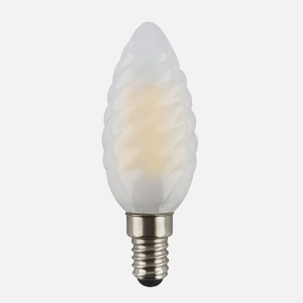 Bombilla Vela Rizada 4w 3000k Fabriplus E14 360lm  9,7x3,4x3,4 Cm