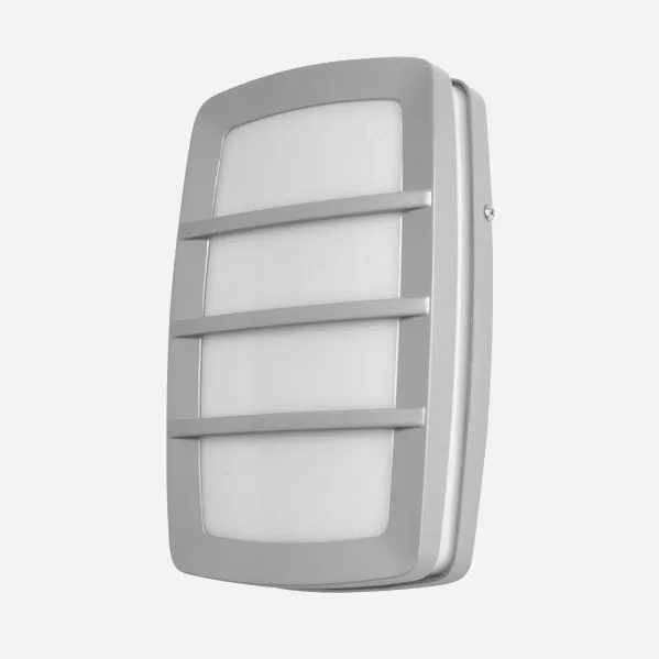 Aplique Exterior Aluminio Capella 1xe27 Gris Ip44 8,5x30x18,5 Cm