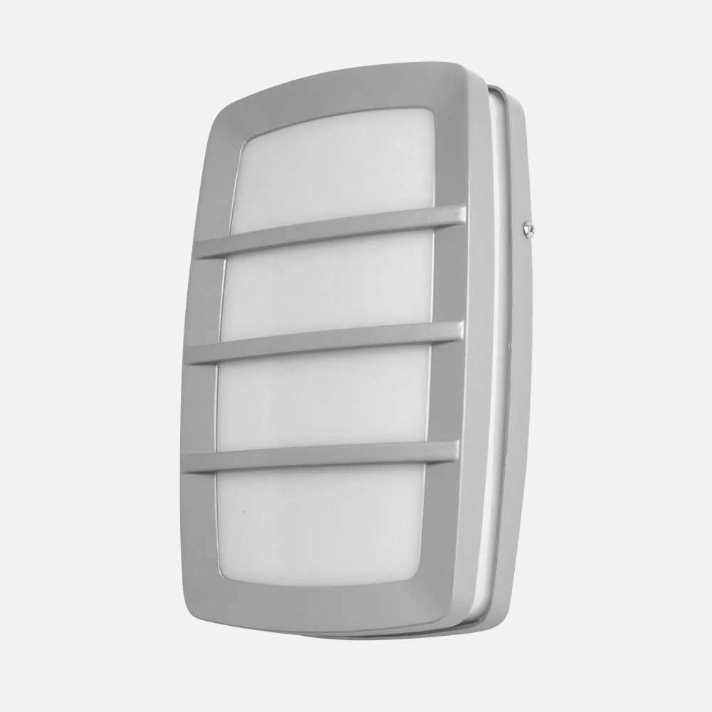 Aplique Exterior Aluminio Capella 1xe27 Gris Ip44 8,5x30x18,5 Cm