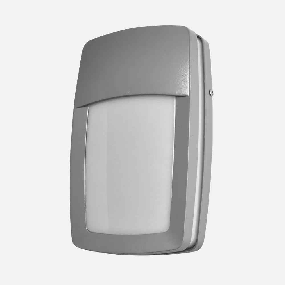 Aplique Exterior Aluminio Altair 1xe27 Gris Ip44 8,5x30x18,5 Cm