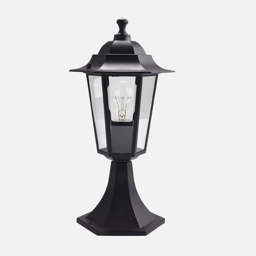 149171009 - Sobremuro Exterior Aluminio Auriga 1xe27 Negro 38x19x19 Cm  Ip44