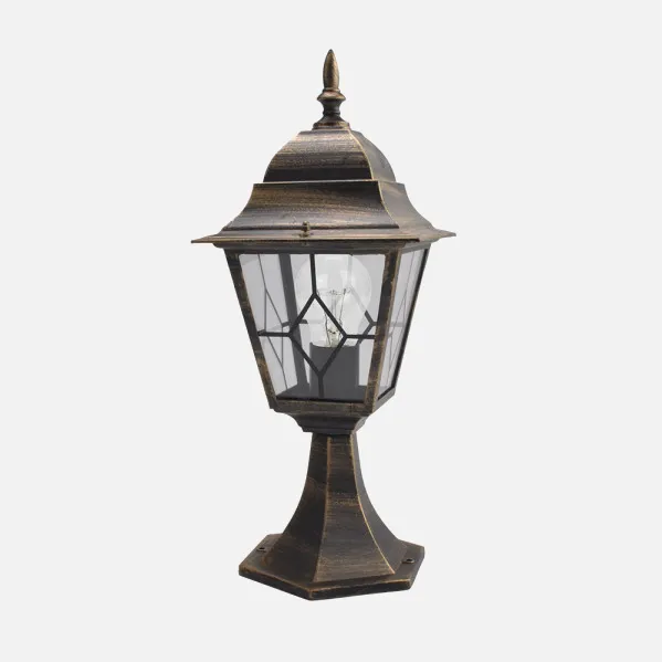 Bootes 1xe27 Preto/ouro 44x18,5x18,5 Cm Ip4 Exterior Aluminium Wall Lamp Bootes 1xe27 Preto/ouro 44x18,5x18,5 Cm Ip4