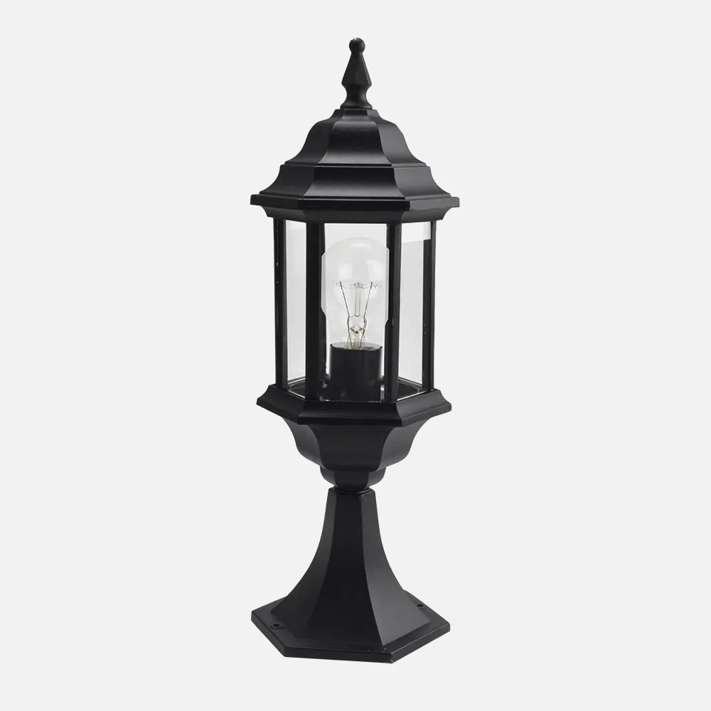 149471009 - Sobremuro Exterior Aluminio Pollux 1xe27 Negro  48,5x17x17 Cm  Ip44