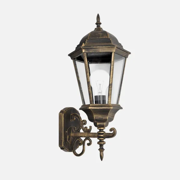 Outdoor Wall Light Aluminium Regulus 1xe27 Black/Gold   54x25x27 Cm  Ip44
