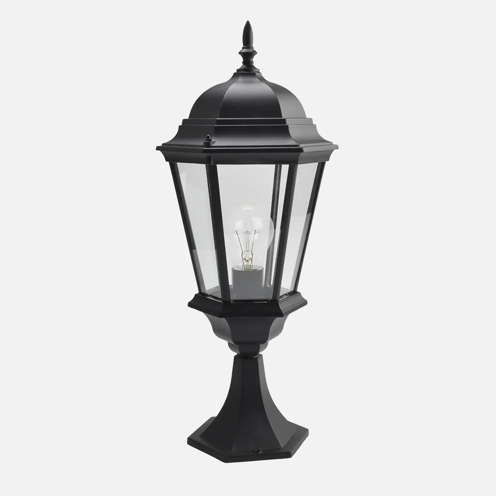 149771009 - Sobremuro Exterior Aluminio Regulus 1xe27 Negro  56x23x23 Cm  Ip44