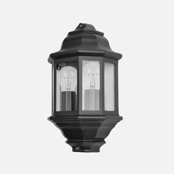 Outdoor Wall Light Aluminium Shaula 2xe27 Black Ip44 38,5x22x12,5 Cm