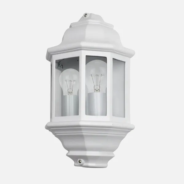 Outdoor Wall Light Aluminium Shaula 2xe27 White Ip44 38,5x22x12,5 Cm