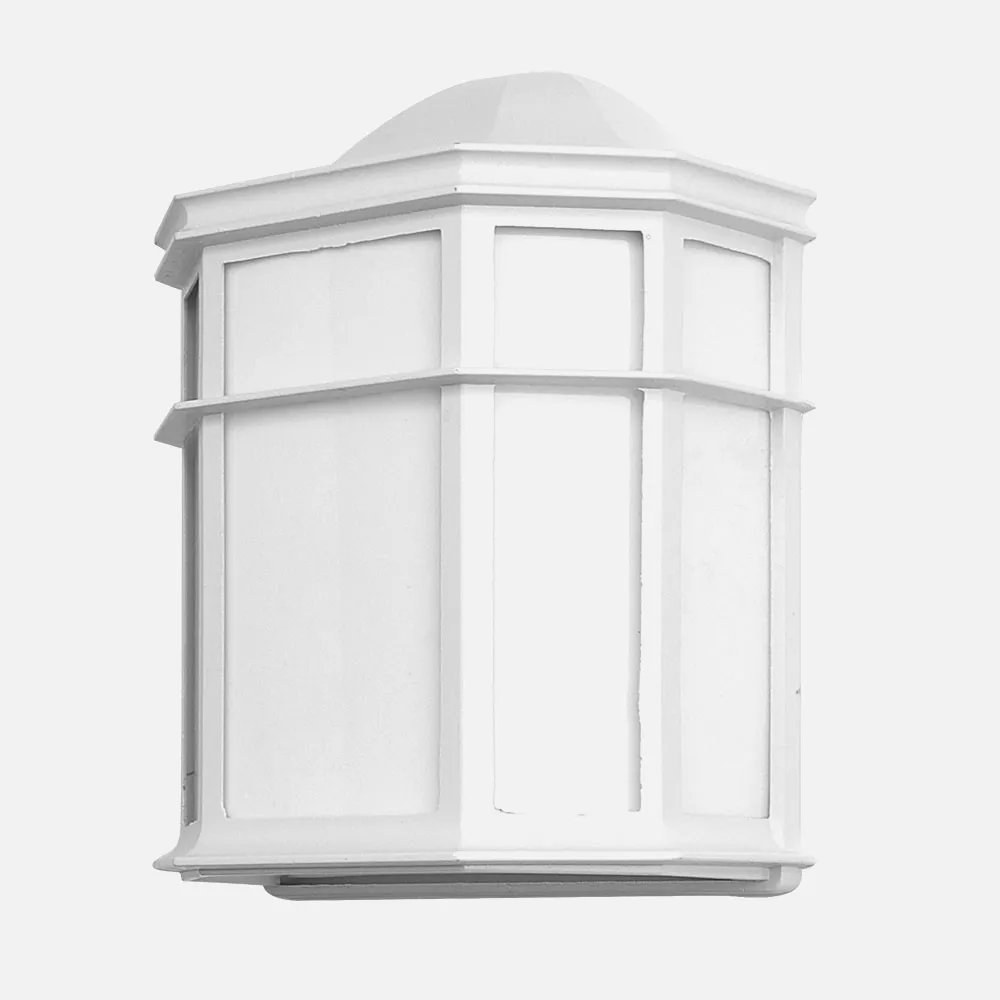 150061001 - Aplique Exterior Aluminio Bellatrix 1xe27 Blanco  25x11x19,5 Cm Ip44