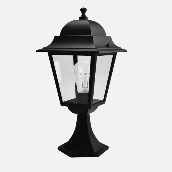Spica 1xe27 Preto Ip44 46x21,5x21,5x21,5 Cm Lâmpada de parede de alumínio exterior Spica 1xe27 Preto Ip44 46x21,5x21,5 Cm