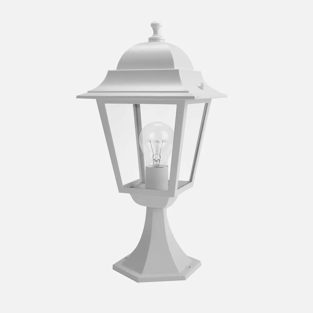 Sobremuro Exterior Aluminio Spica1xe27 Blanco Ip44  46x21,5x21,5 Cm