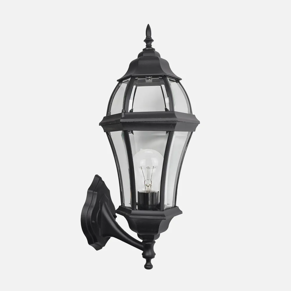149661009 - Aplique Exterior Aluminio Becrux 1xe27 Negro Ip44  59,5x25x26 Cm