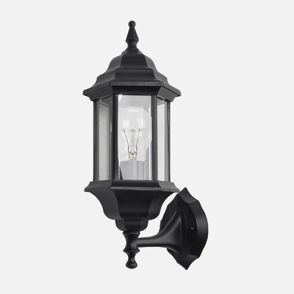 149461009 - Aplique Ext.aluminio Pollux Peq.1xe27 Negro Ip44 42x16x20 Cm