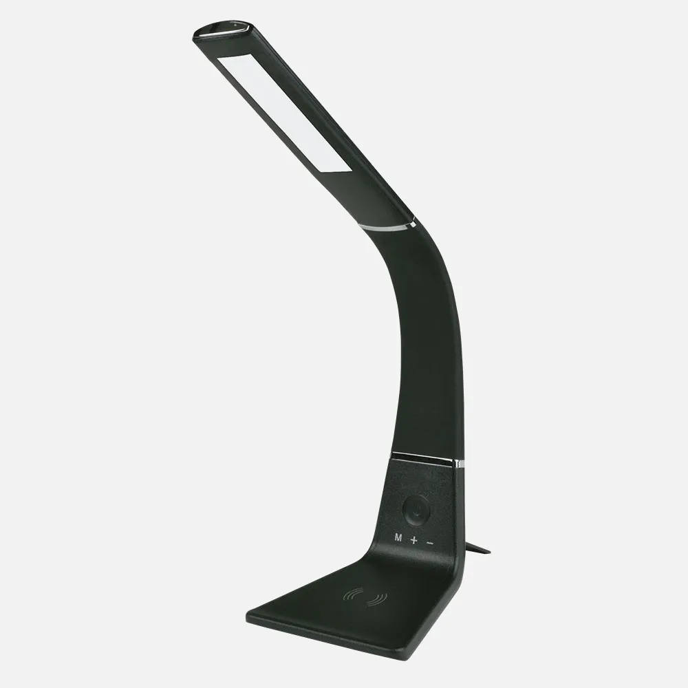 139271009 - Flexible Desk Lamp Kodonita 5w 400lm 3500-6000k Black/chrome, Wireless Qi Charging, Dimmable