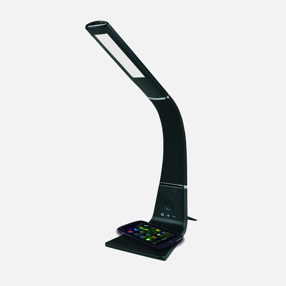 Flexo Flexible Kodonita 5w 400lm 3500-6000k Negro/cromo Carg.mov.qi. Tactil.c/reg.intens