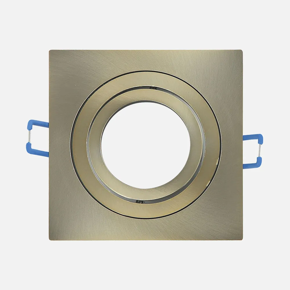 14348CU14 - Recessed Orient.cenote 1xgu10 Square Leather 2x9,2x9,2 Cm 8 Cut. C / suporte da lâmpada