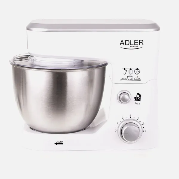 Robot Cocina 1000w 6 Veloc. Inclinable Cuenco 4l Antisalpicadura.3 Agitadores.