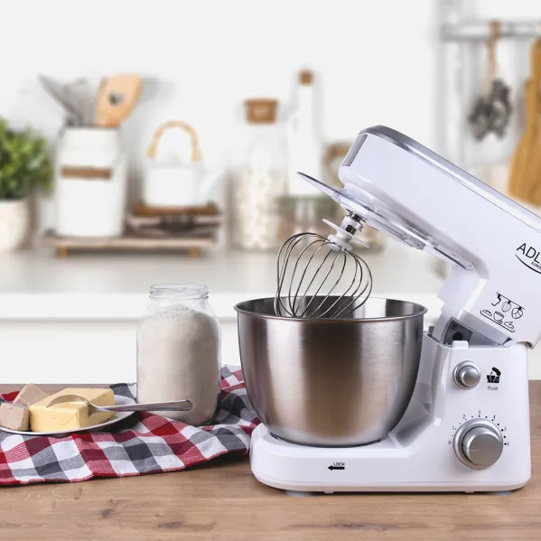 Robot Cocina 1000w 6 Veloc. Inclinable Cuenco 4l Antisalpicadura.3 Agitadores.