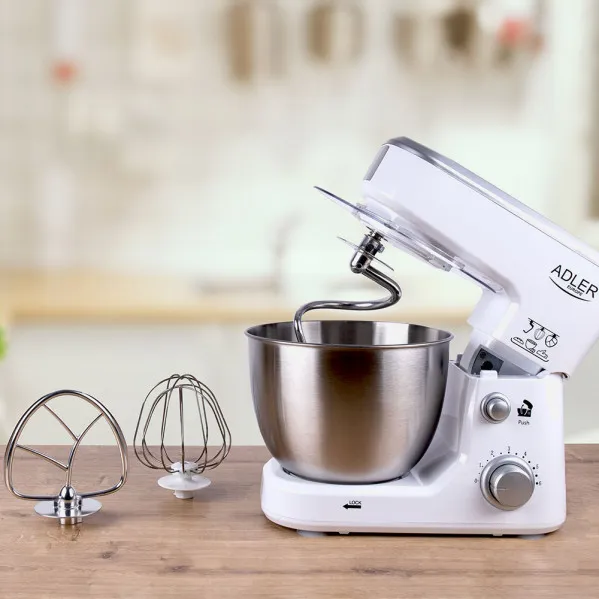 Robot Cocina 1000w 6 Veloc. Inclinable Cuenco 4l Antisalpicadura.3 Agitadores.