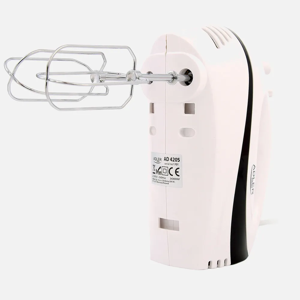 Batidora De Mano 300w 5 Veloc. Boton Turbo Acero Inoxidable