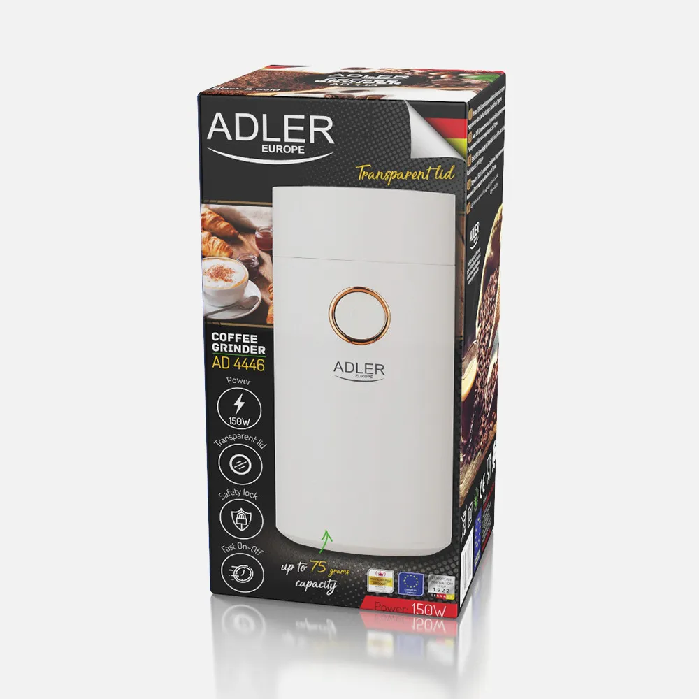 Molinillo Cafe Oro 150 W Hasta 75gr. Encendido Y Apagado Rapido Candado De Seguridad