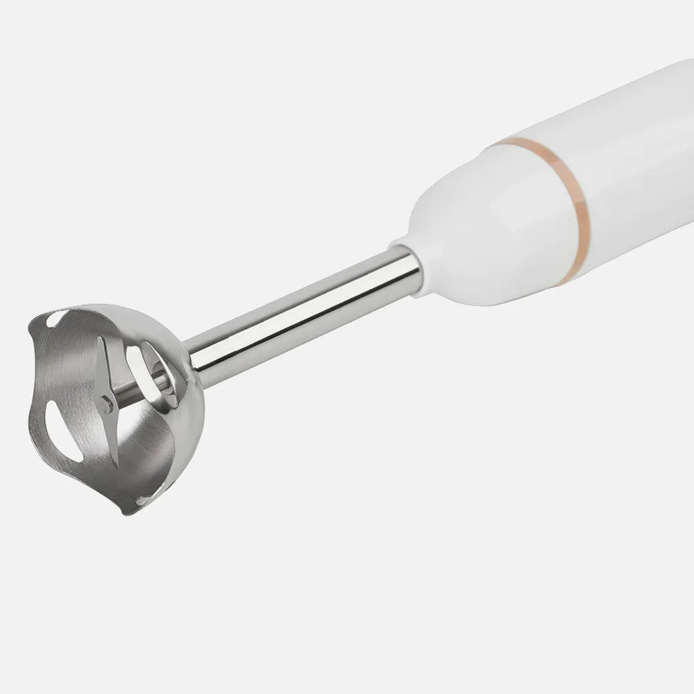 Batidora Mano 500w Cuchillas Acero Inox. 2 Veloc. Punta De Acero Inox. Silencioso