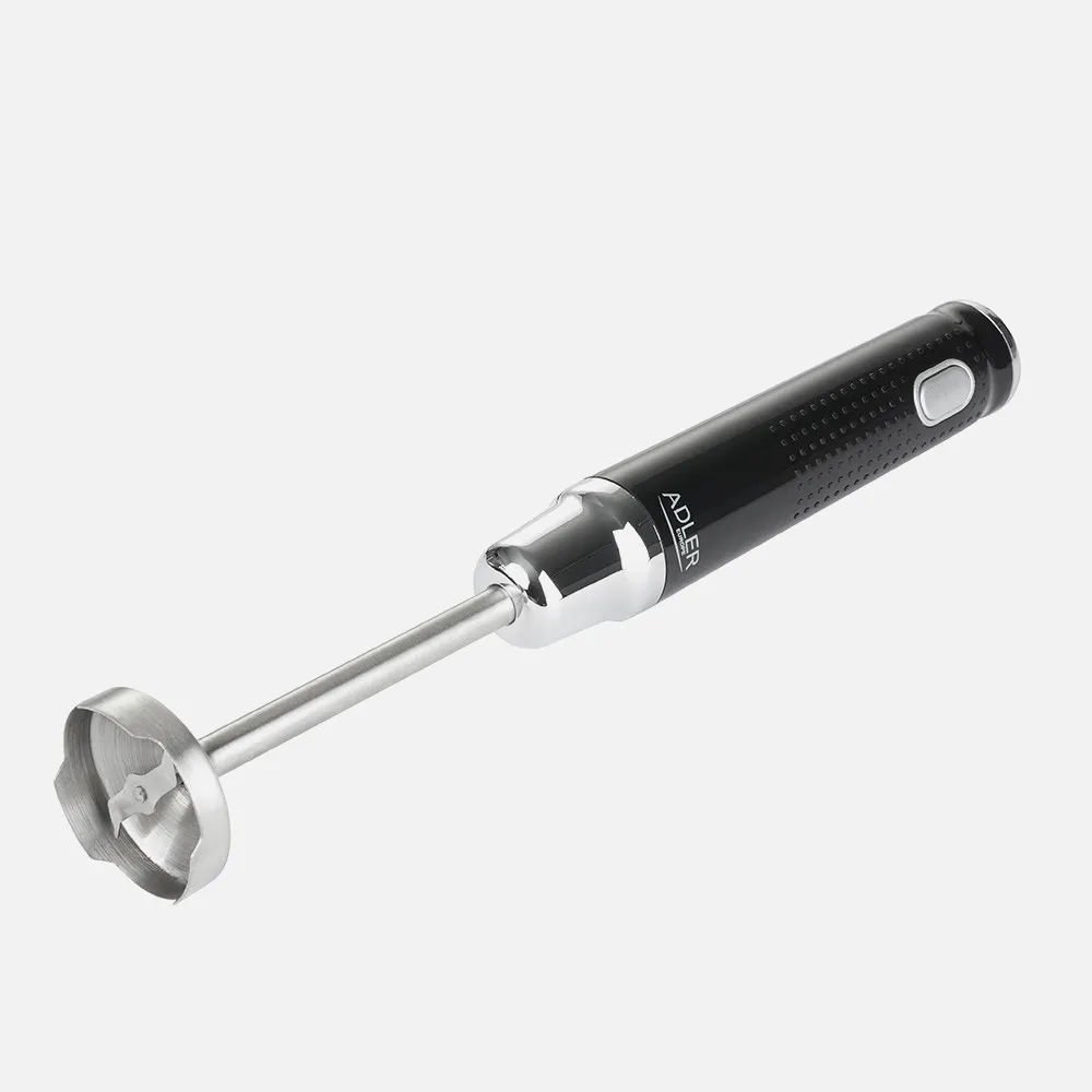 Batidora Mano 3500w Cuchillas Acero Inox. 1 Veloc. Negra Punta De Acero Inox. Motor Silenc