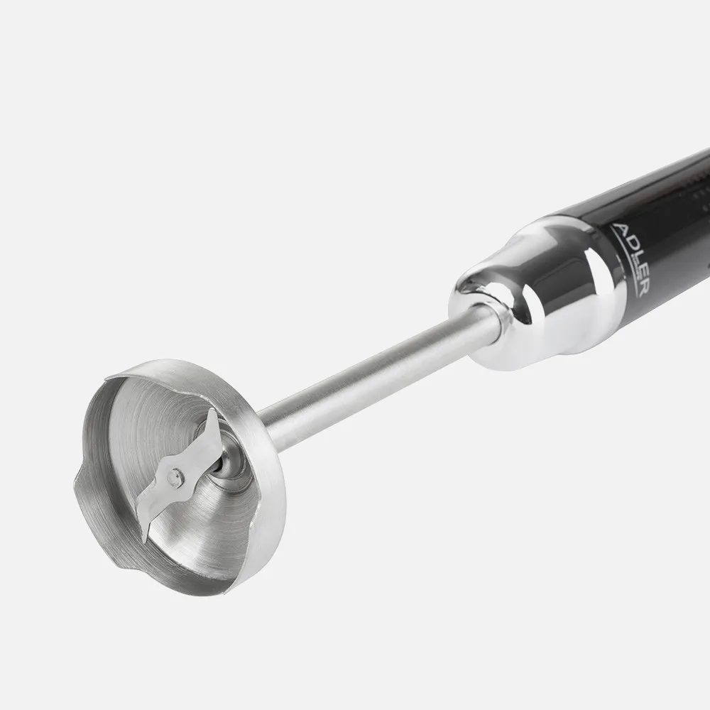 Batidora Mano 500w Cuchillas Acero Inox. 1 Veloc. Negra Punta De Acero Inox. Motor Silenc